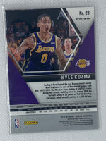 2019-20 Panini Mosaic Kyle Kuzma ORANGE Reactive Card #28, Lakers ARD