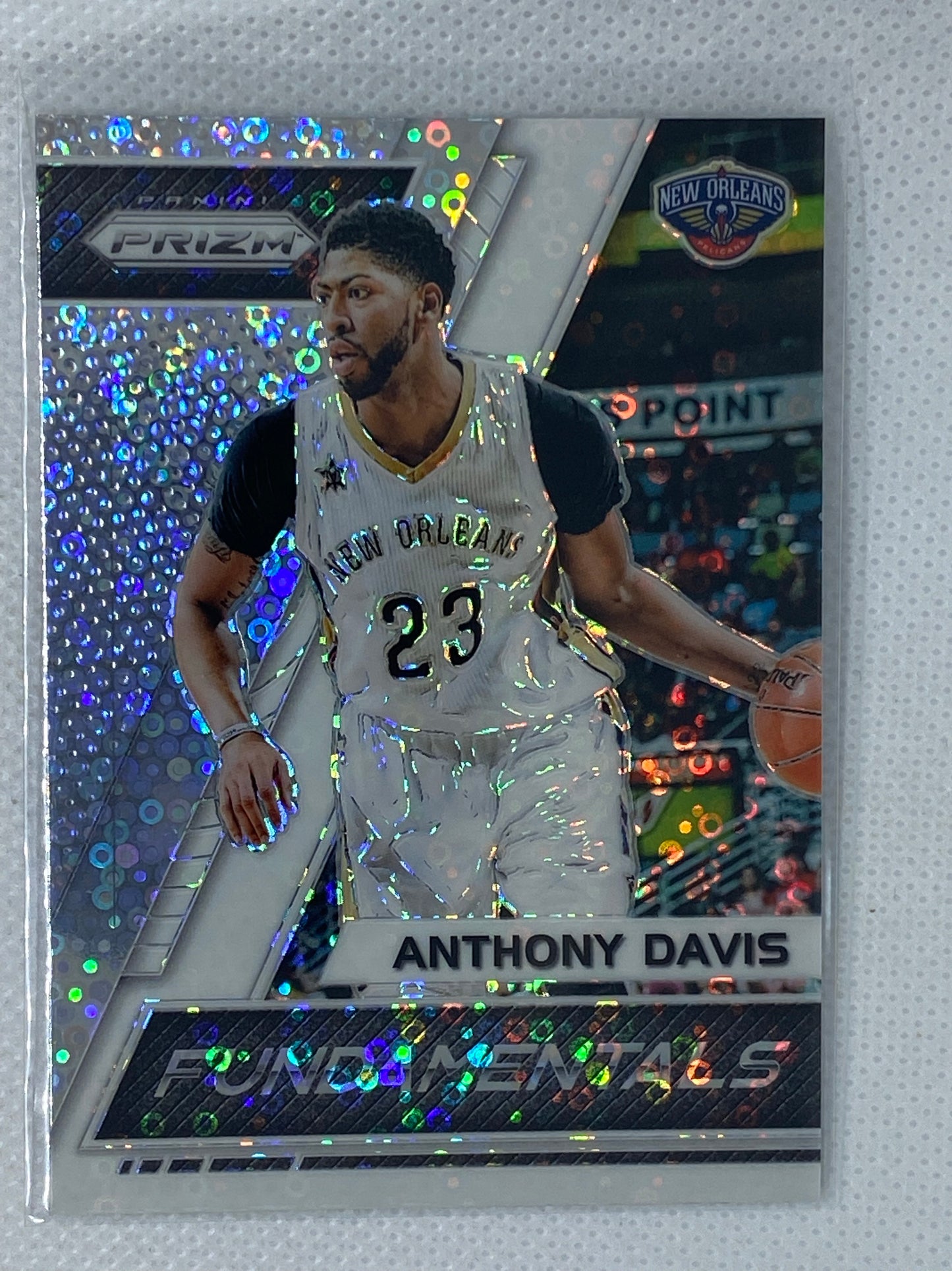 2017-18 Panini Prizm Disco Fundamentals #23 Anthony Davis New Orleans Pelicans