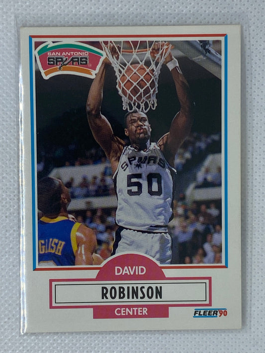 1990-91 Fleer Basketball #172 David Robinson San Antonio Spurs