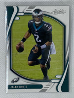 2021 Panini Absolute Football Base Set Card #76 Jalen Hurts Philadelphia Eagles