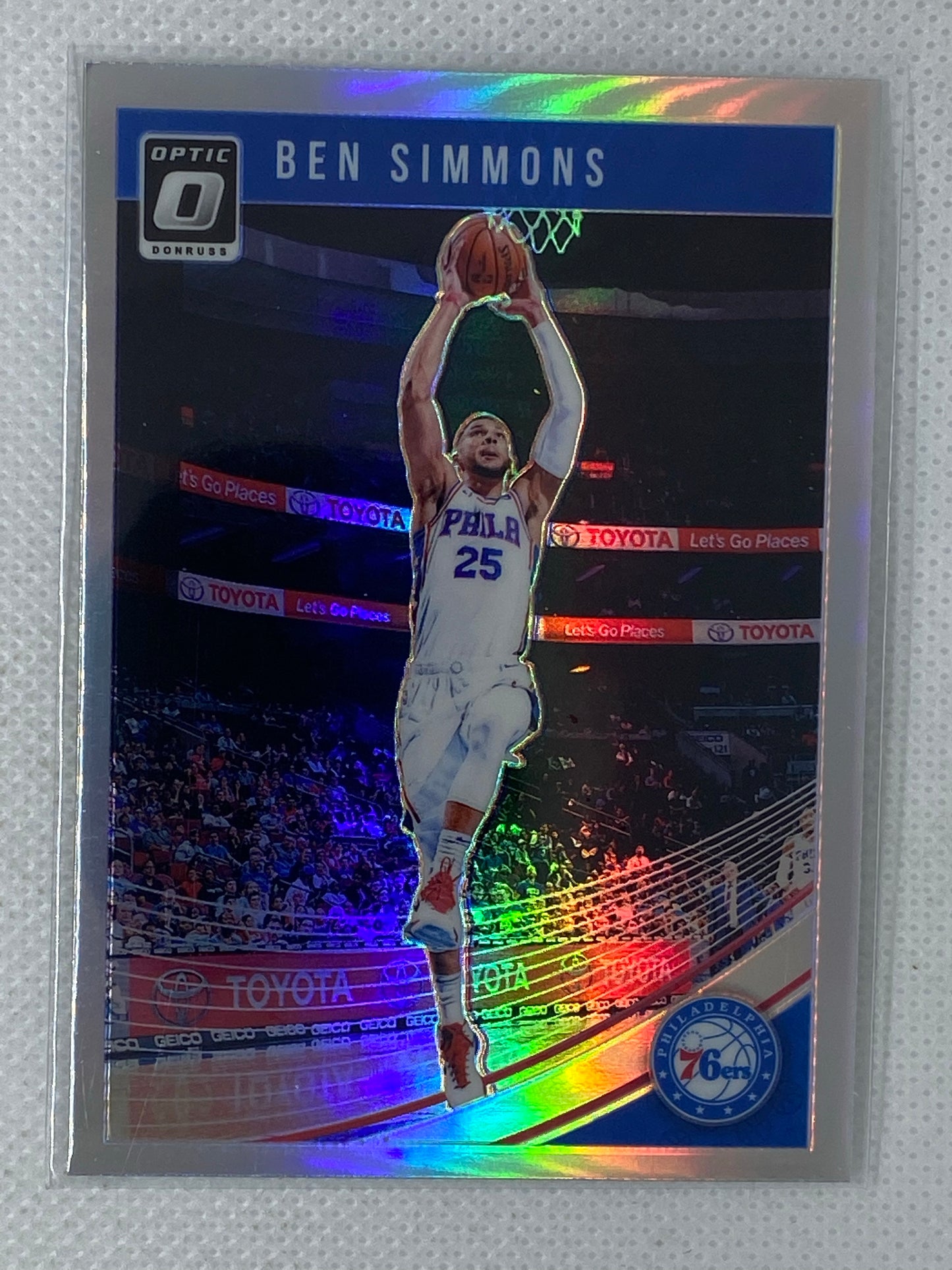 2018-19 Donruss Optic #59 Ben Simmons Silver Holo Prizm SP Philadelphia 76ers