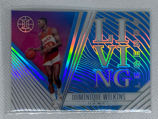 2020-21 Illusions NBA Dominique Wilkins Living Legends Insert Blue Acetate #11 SSP