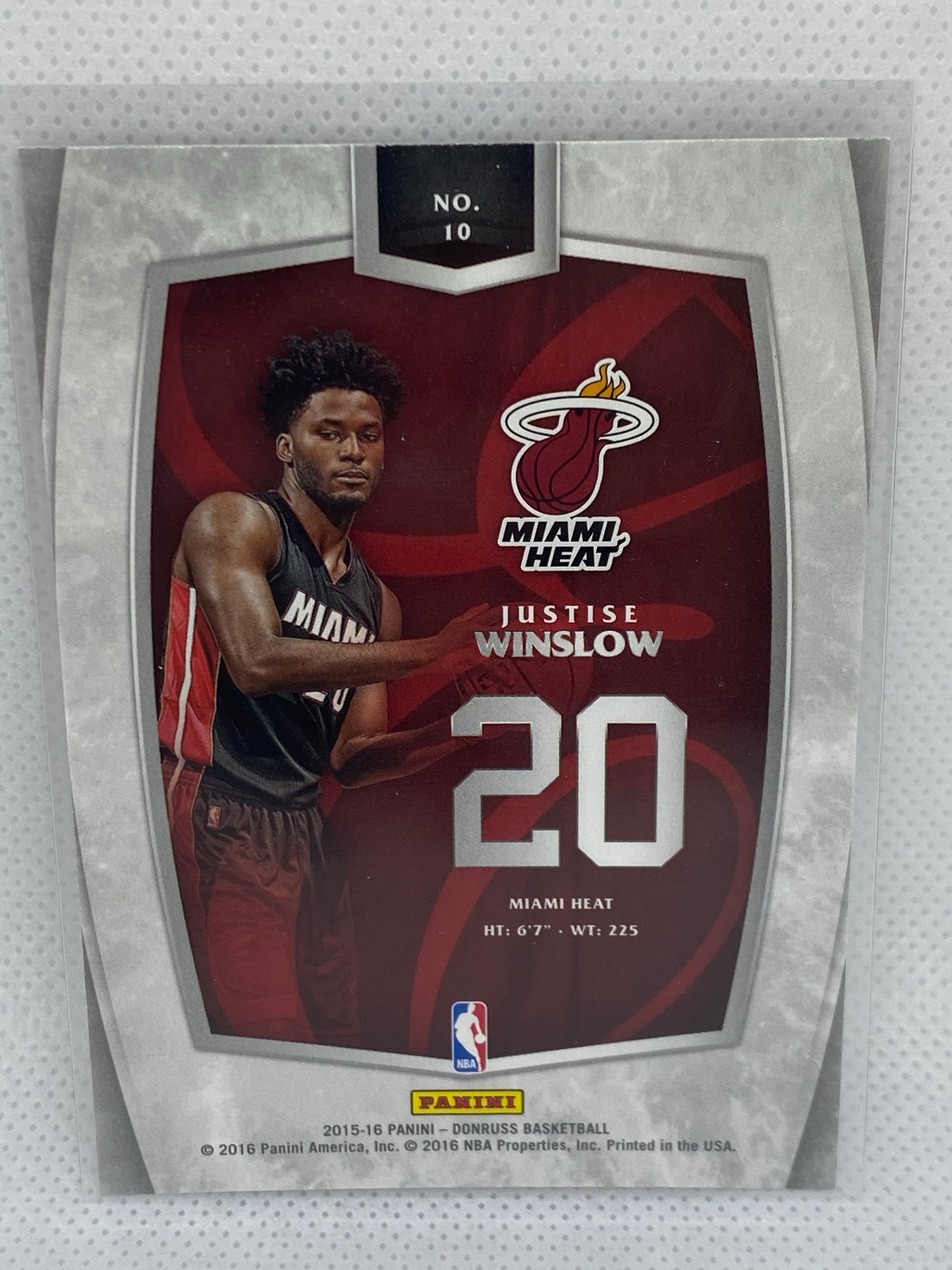 2015-16 DONRUSS ELITE FRANCHISE FUTURES JUSTICE WINSLOW Insert Card # 10