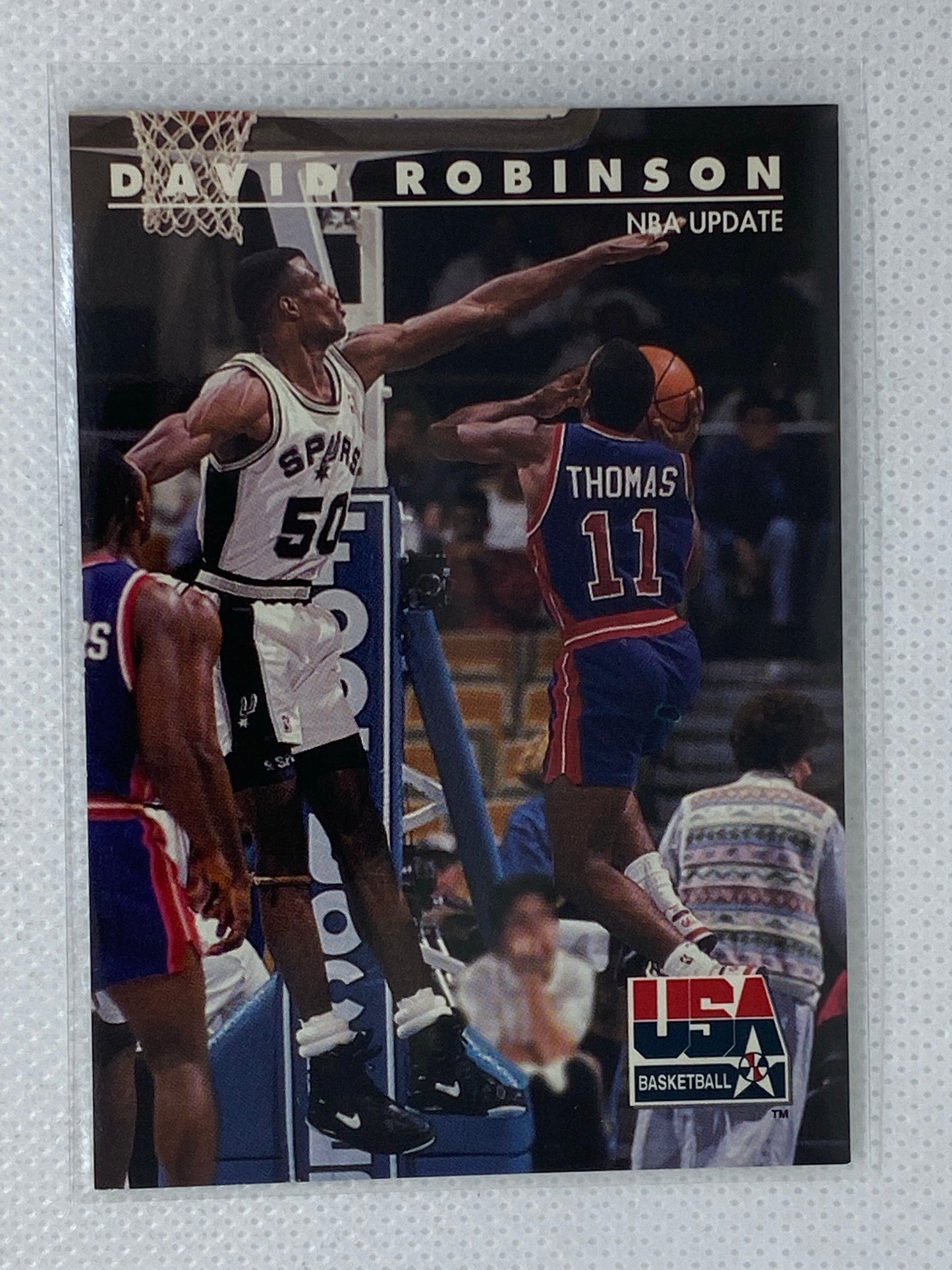 1992 SkyBox USA San Antonio Spurs Basketball Card #73 David Robinson/NBA Update