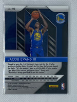 2018-19 Panini Prizm RC #212 Jacob Evans III Rookie Golden State Warriors