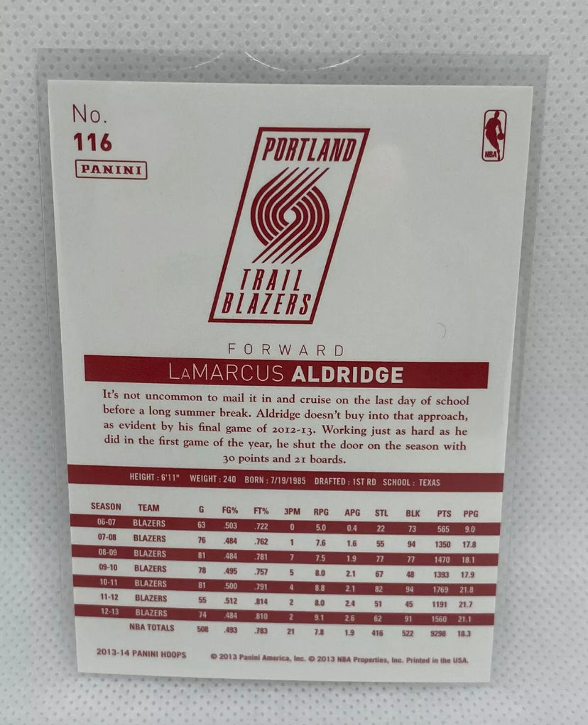 2013-14 NBA Hoops Red LaMarcus Aldridge #116