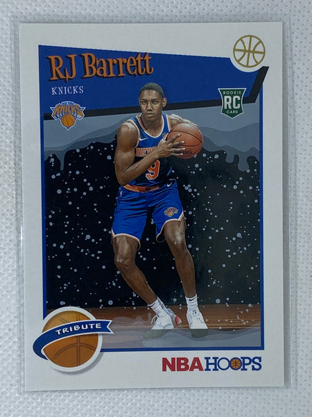 2019-20 Panini NBA Hoops RJ Barrett Winter RC #298 New York Knicks Tribute Gold SP