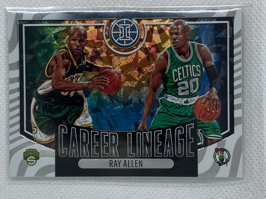 2020-21 Panini Illusions Career Lineage Insert SP #15 Ray Allen Boston Celtics