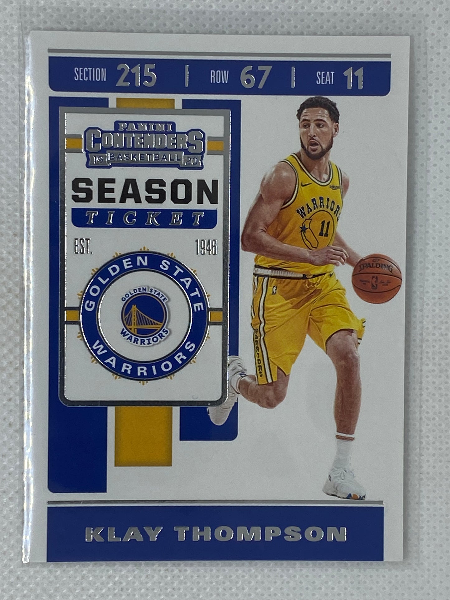 2019-20 Panini Contenders I Klay Thompson  Golden State Warriors #62