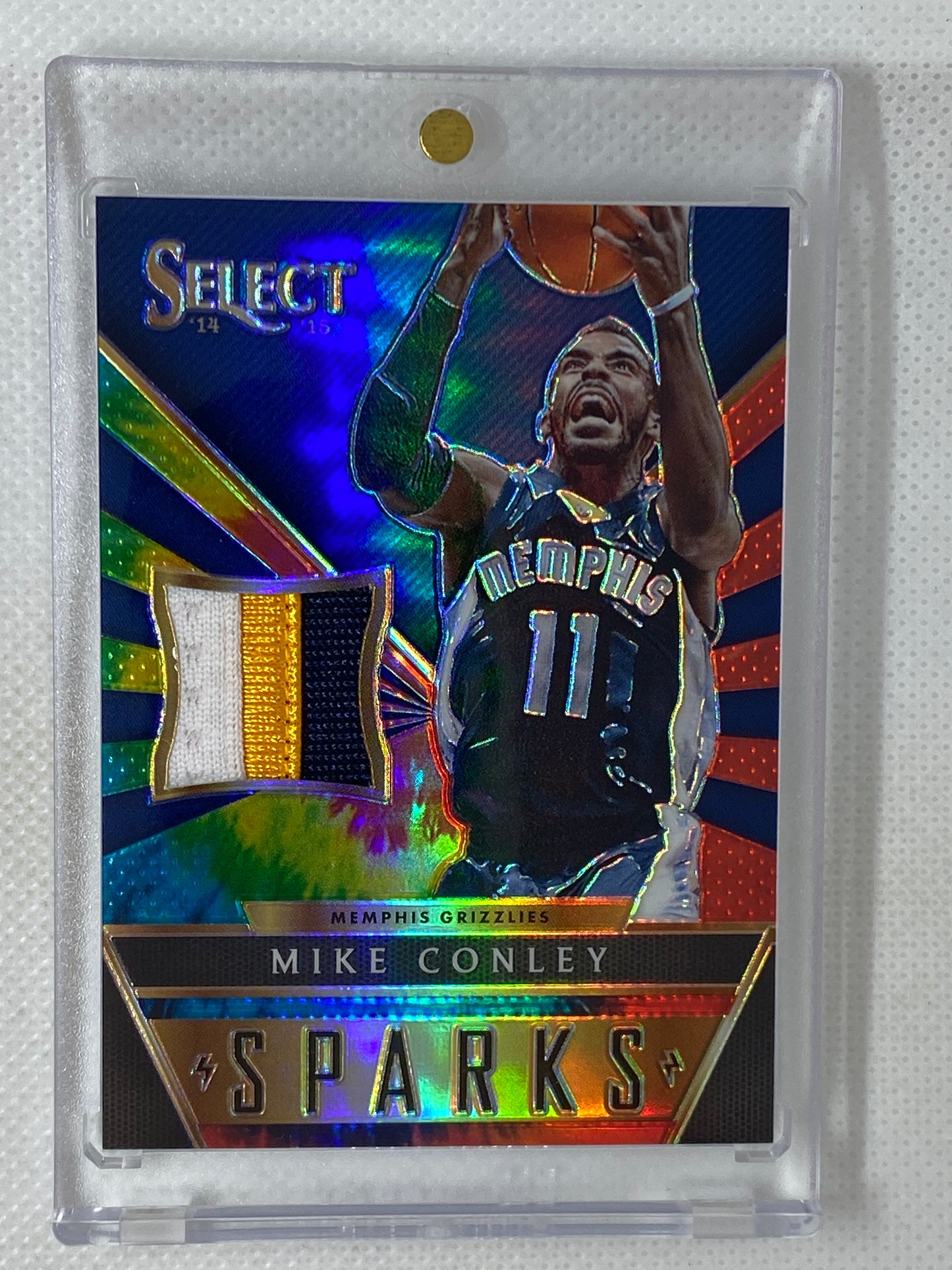 2014-15 Panini Select Sparks Jerseys Tie-Dye Prizm /25 Mike Conley #5