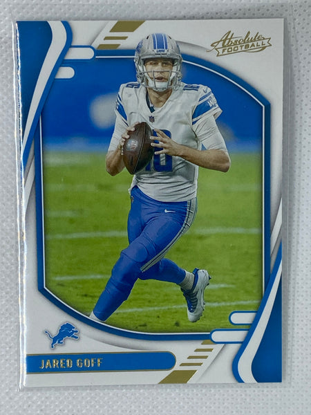 2021 Panini Absolute Jared Goff Detroit Lions #8 Yellow Gold Parallel