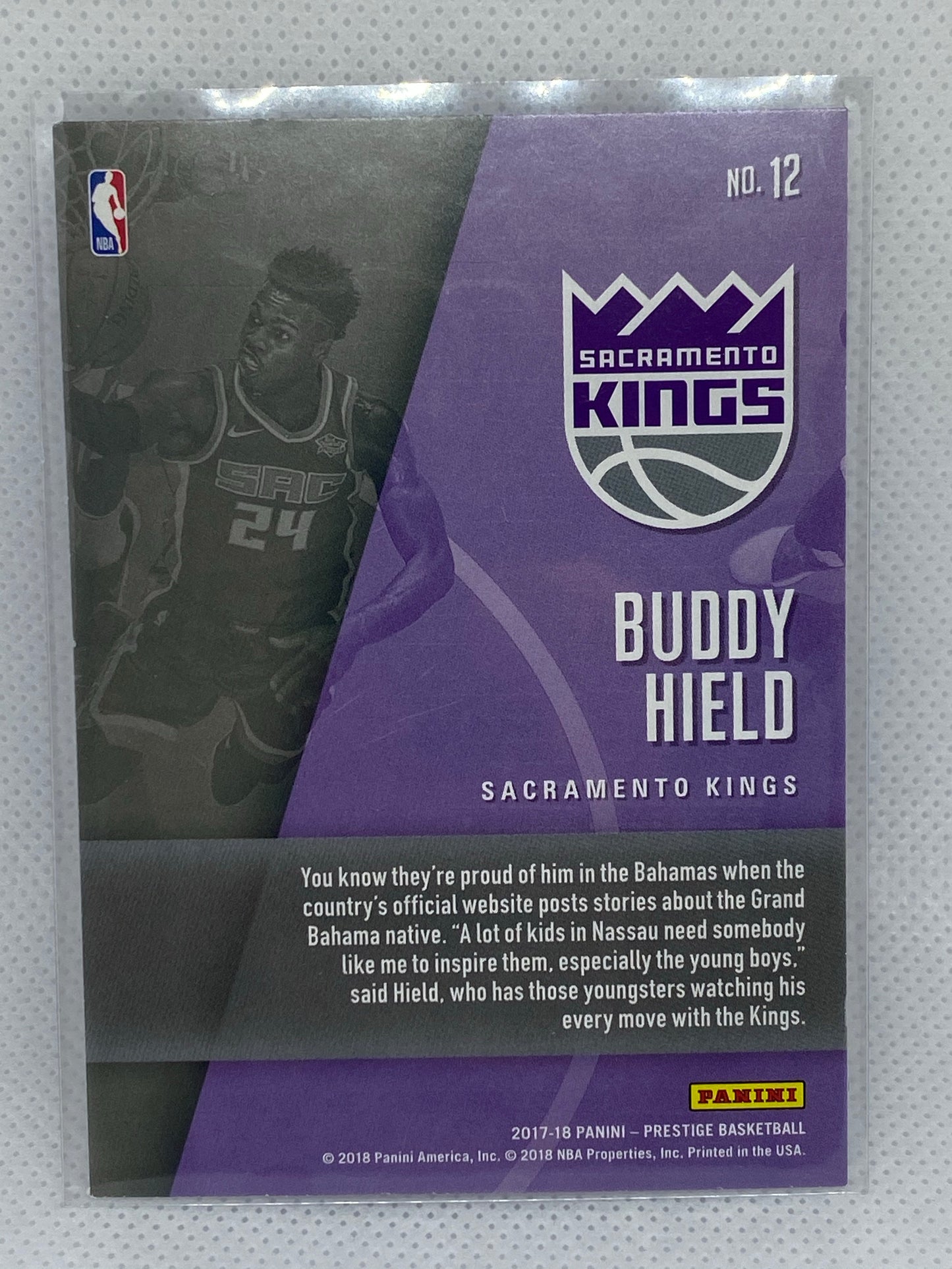 2017-18 Prestige Hardcourt Heroes #12 Buddy Hield