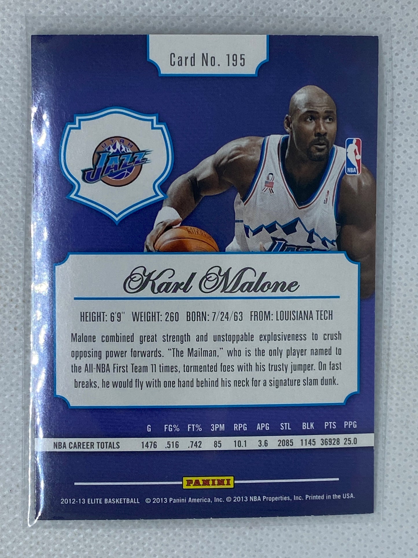 2012-13 Elite Basketball #195 Karl Malone