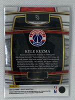 2021-22 Panini Select Kyle Kuzma #70 Concourse Green White Purple Prizm Wizards