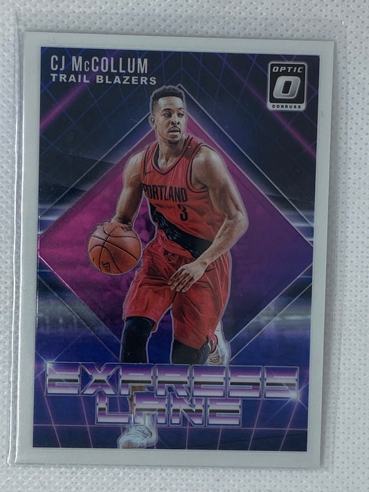 2018-19 Donruss Optic Express Lane #8 CJ McCollum Portland Trailblazers