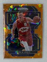 2019-20 Prizm Nikola Jokic Prizm Orange Ice Cracked Denver Nuggets #84