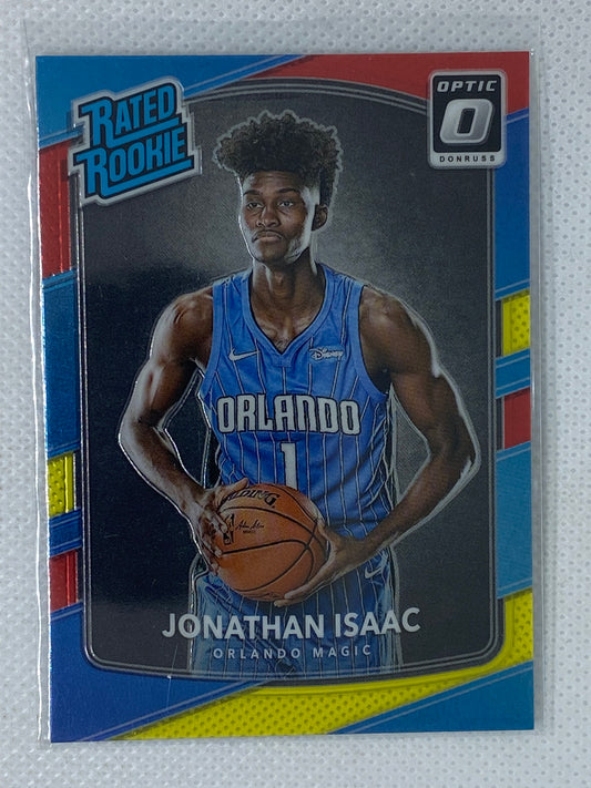 2017-18 Optic Jonathan Isaac Rated Rookie #195 Red Yellow Parallel RC Magic