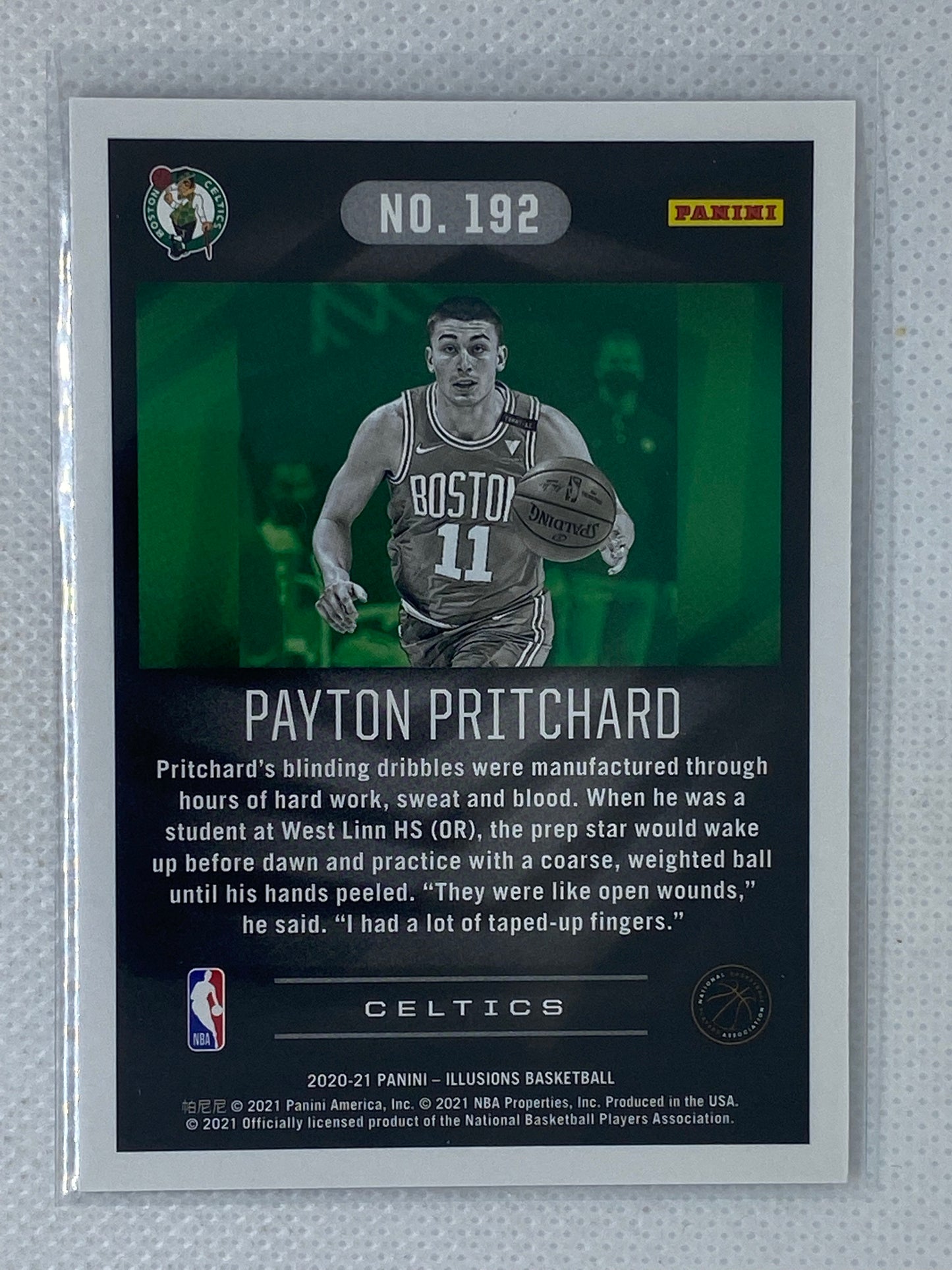 2020-21 Panini Illusions Basketball Base Rookie Card #192 Payton Pritchard RC