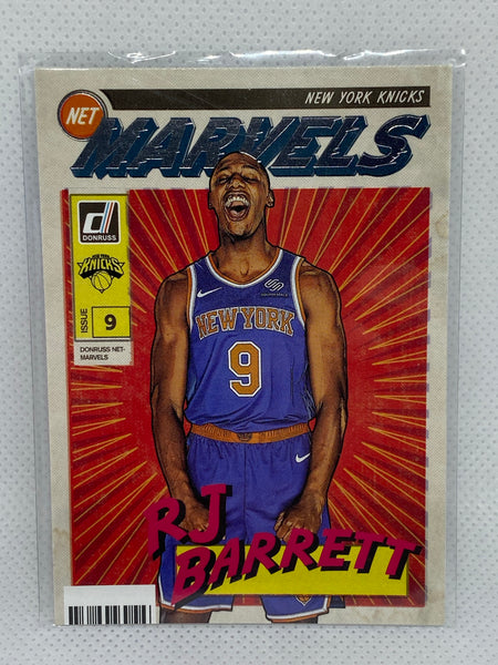 2019-20 Panini Donruss RJ Barrett Net Marvels Rookie Card New York Knicks