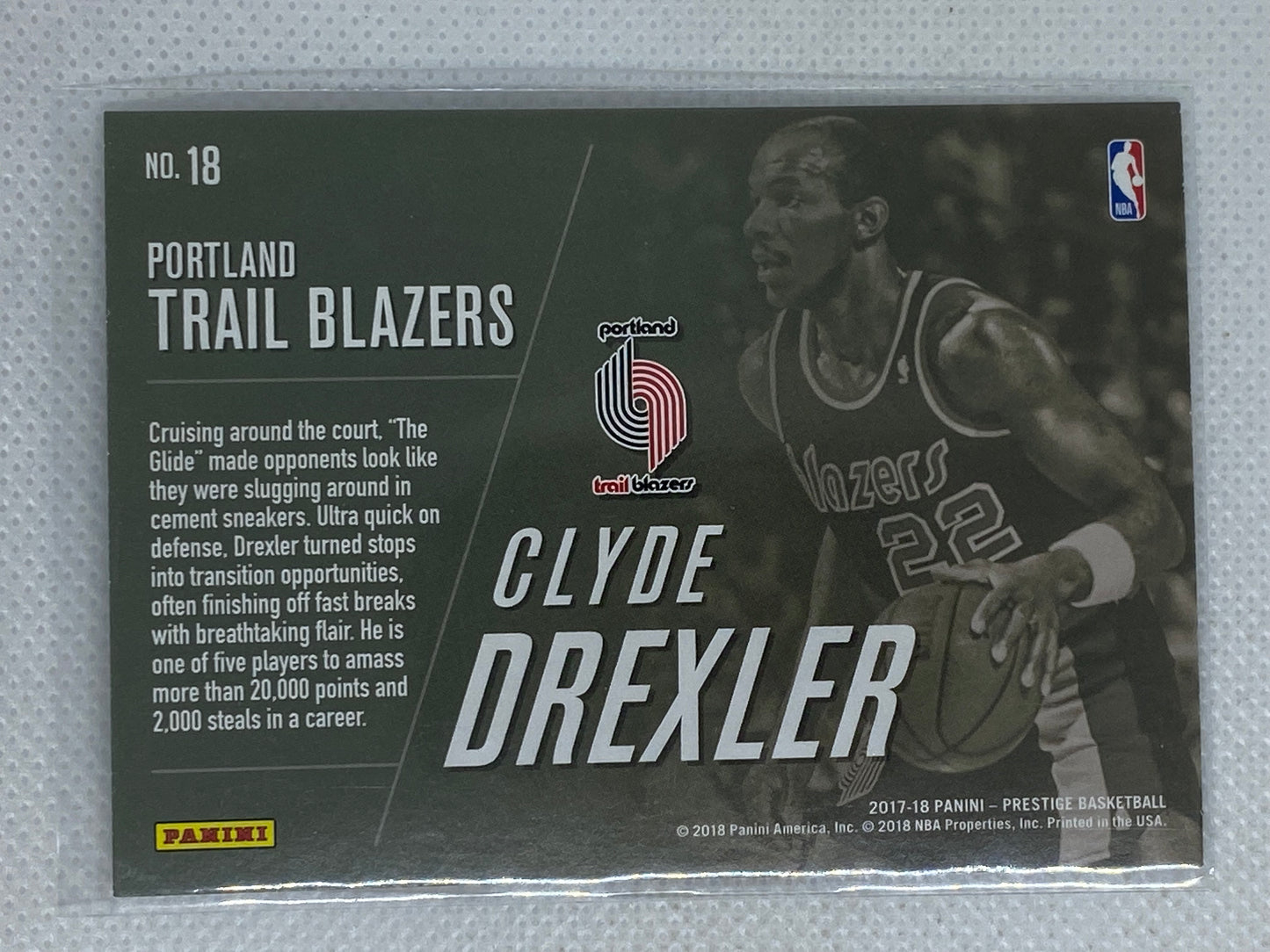 2017-18 Panini Prestige All Time Greats #18 Clyde Drexler