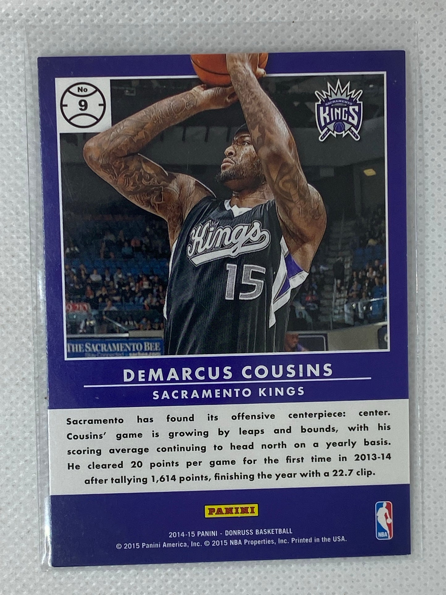 2014-15 Donruss Production Line Scoring Basketball Card #9 DeMarcus Cousins