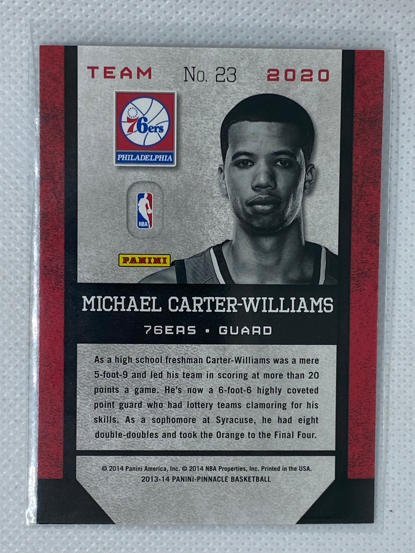 2013-14 Pinnacle Basketball Team 2020 #23 Michael Carter-Williams