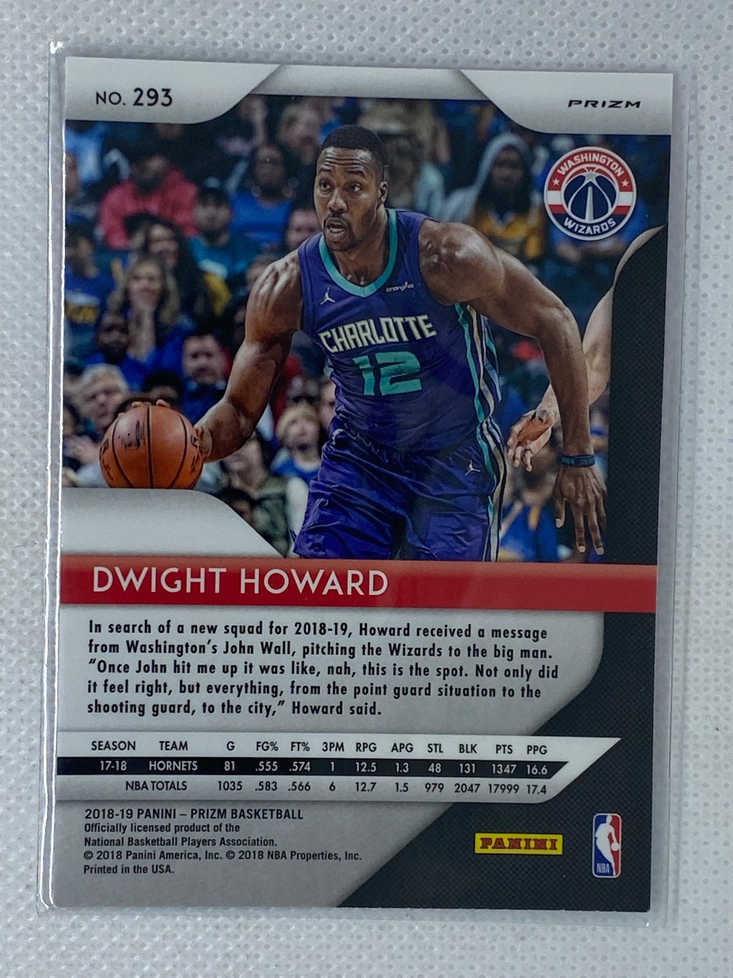 2018-19 Panini Prizm Basketball Pink Ice Prizm #293 Dwight Howard