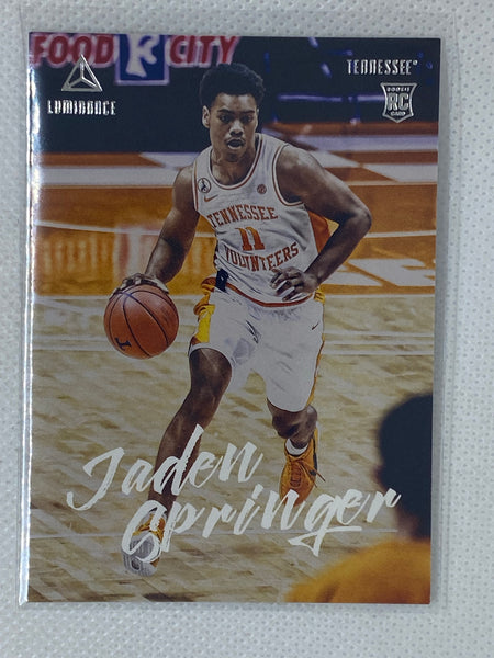 2021-22 Panini Chronicles Draft Picks Jaden Springer Luminance RC #95