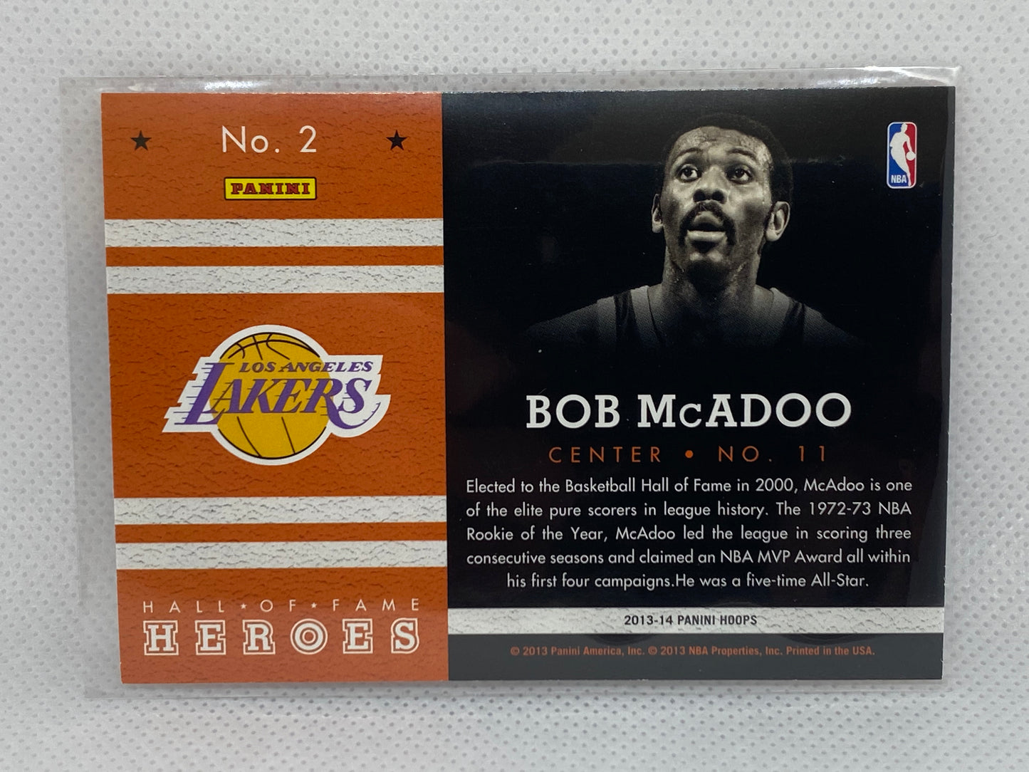 2013-14 Panini Hoops Hall of Fame Heroes #2 Bob Mcadoo