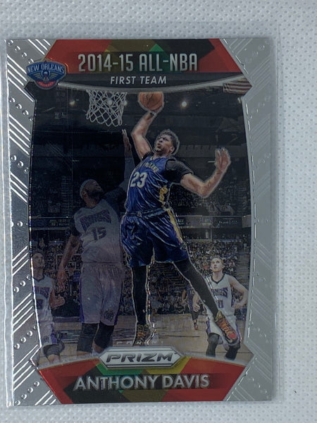 2015-16 Panini Prizm Anthony Davis 2014-15 All NBA #376 Pelicans Lakers Kentucky