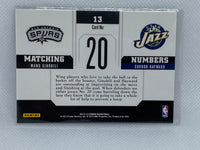2012-13 Panini Matching Numbers #13 Gordon Hayward Utah Jazz/Manu Ginobili