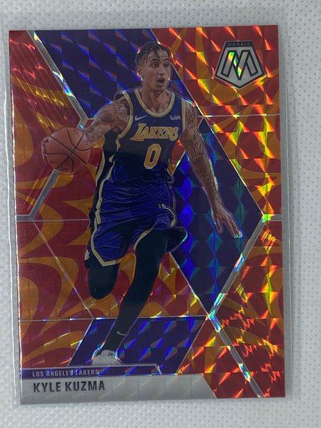 2019-20 Panini Mosaic Kyle Kuzma ORANGE Reactive Card #28, Lakers ARD