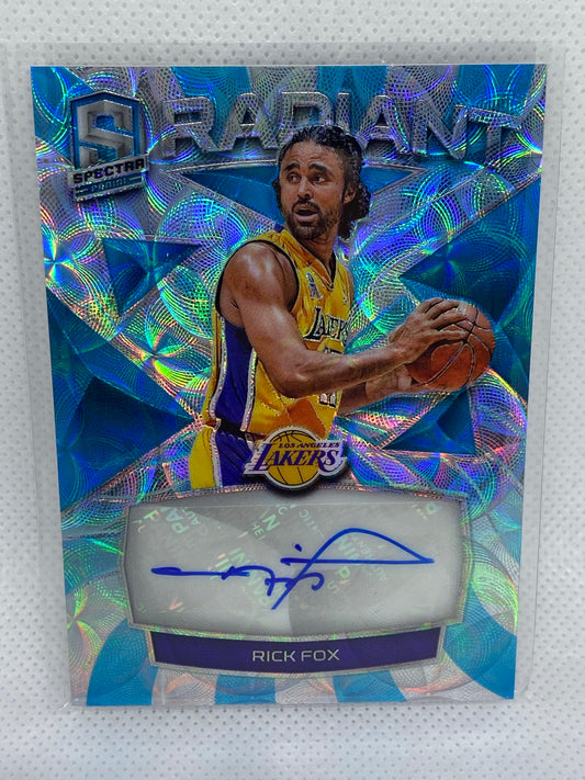 2018-19 Panini Spectra Rick Fox Autograph Blue Radiant RS-RFS #15/60