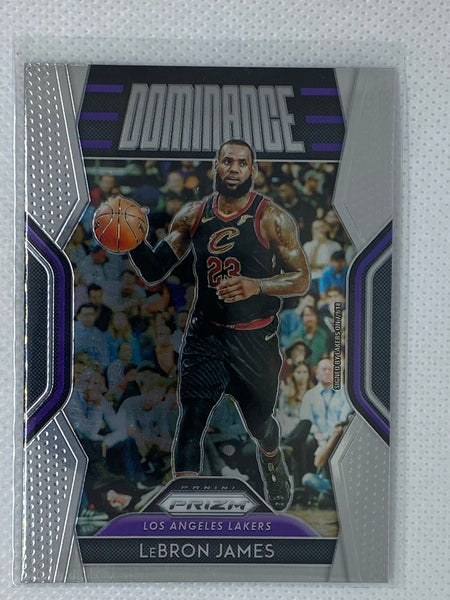 2018-19 Panini Prizm Lebron James Dominance Insert Card #29 Lakers