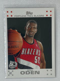 2007-08 Topps Greg Oden - Rookie RC White #1 of 14 Portland Trail Blazers