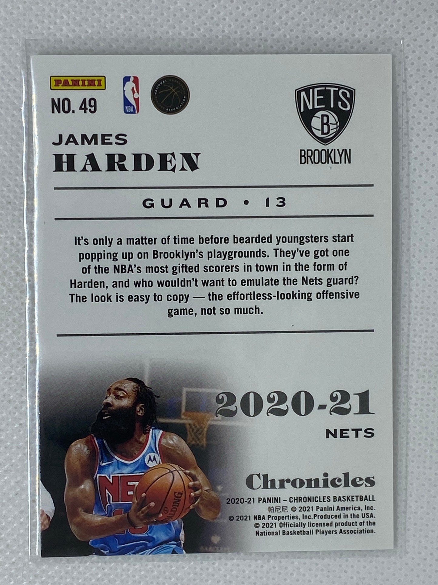 2020-21 Panini Chronicles #49 James Harden Brooklyn Nets