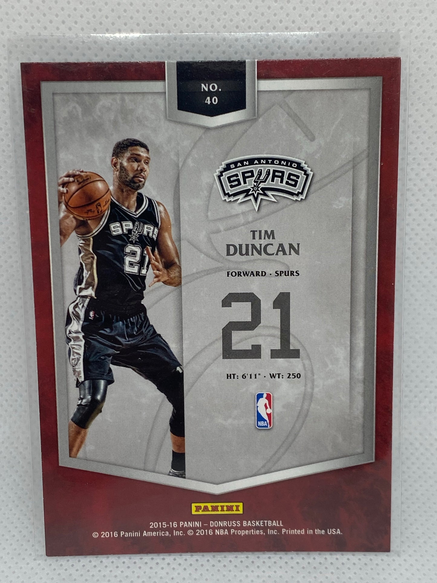 2015-16 Panini Elite Series Inserts #40 Tim Duncan