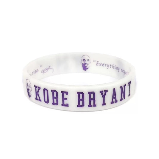 Kobe Bryant White and Purple Silicone Bracelet