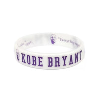 Kobe Bryant White and Purple Silicone Bracelet