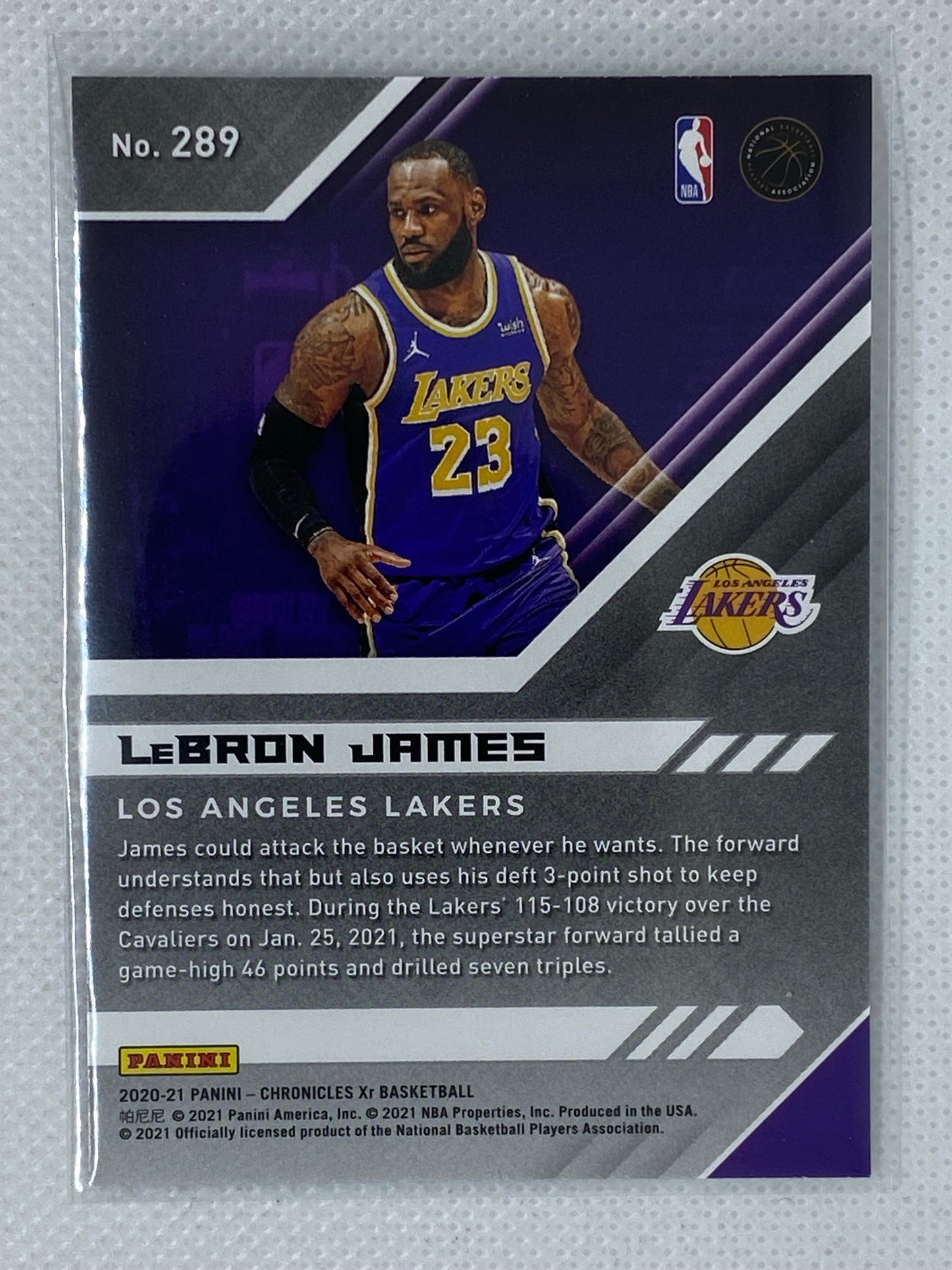 2020-21 Panini Chronicles LeBron James XR Base #289 SSP