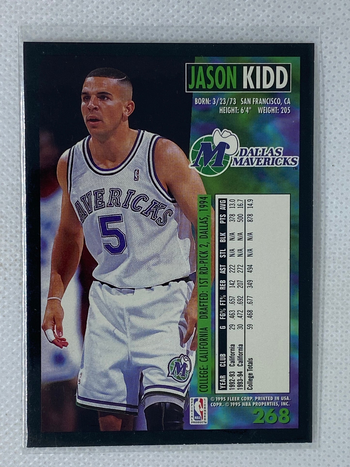 1994-95 Fleer #268 Jason Kidd RC Dallas Mavericks HOF