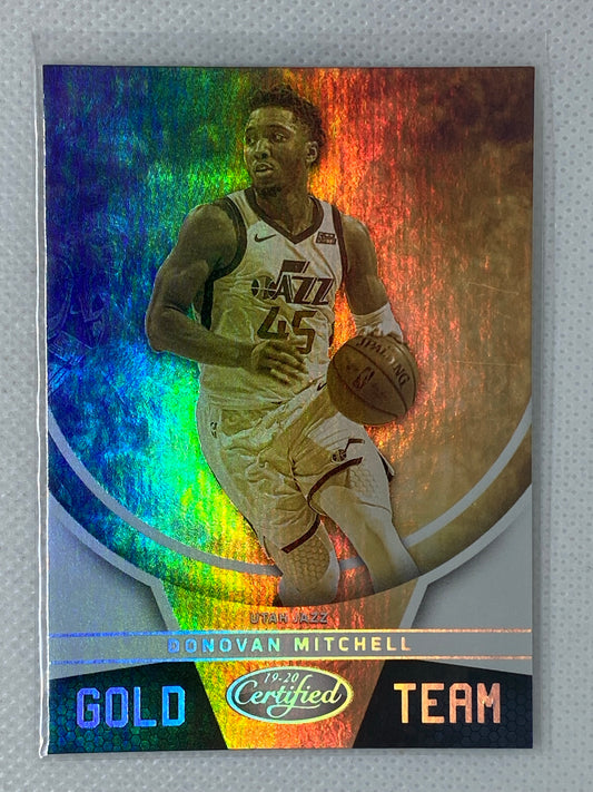 2019-20 Panini Certified Gold Team #14 Donovan Mitchell Utah Jazz