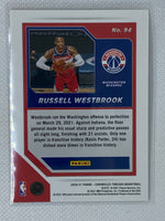 🏀2020-21 Panini NBA Chronicles Russell Westbrook Wizards Threads #94🏀