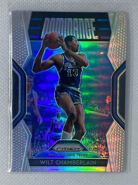 2018-19 Panini Prizm Dominance Prizms Silver #26 Wilt Chamberlain 76ers