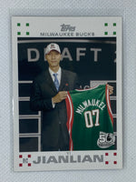 2007-08 Topps White Border Yi Jianlian Milwaukee Bucks #6 NBA Rookie RC Card