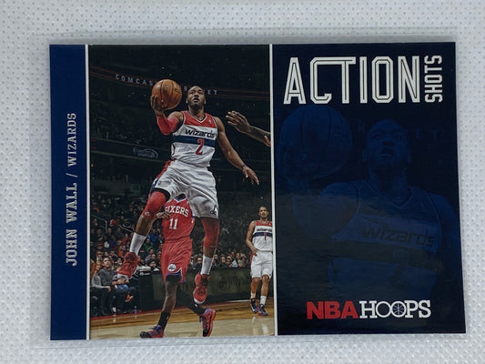 2013-14 Hoops Action Shots Washington Wizards Basketball Card #23 John Wall