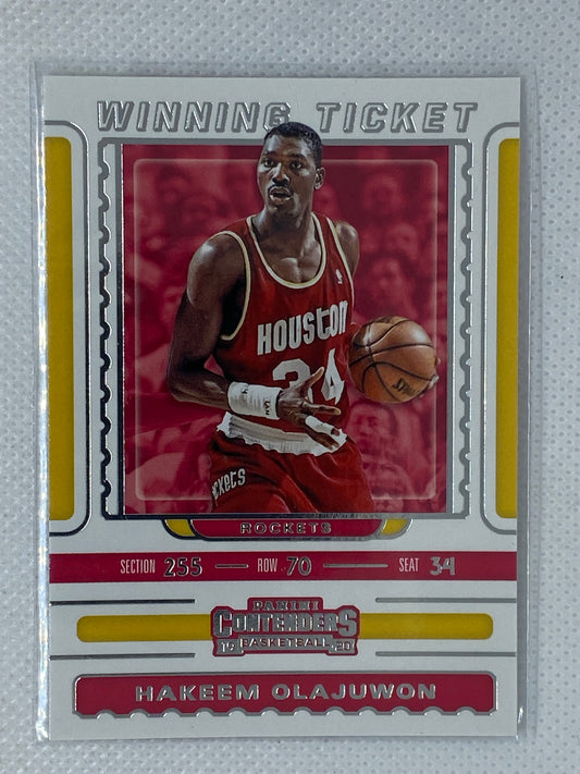 2019 Panini Contenders Winning Ticket #22 Hakeem Olajuwon Houston Rockets