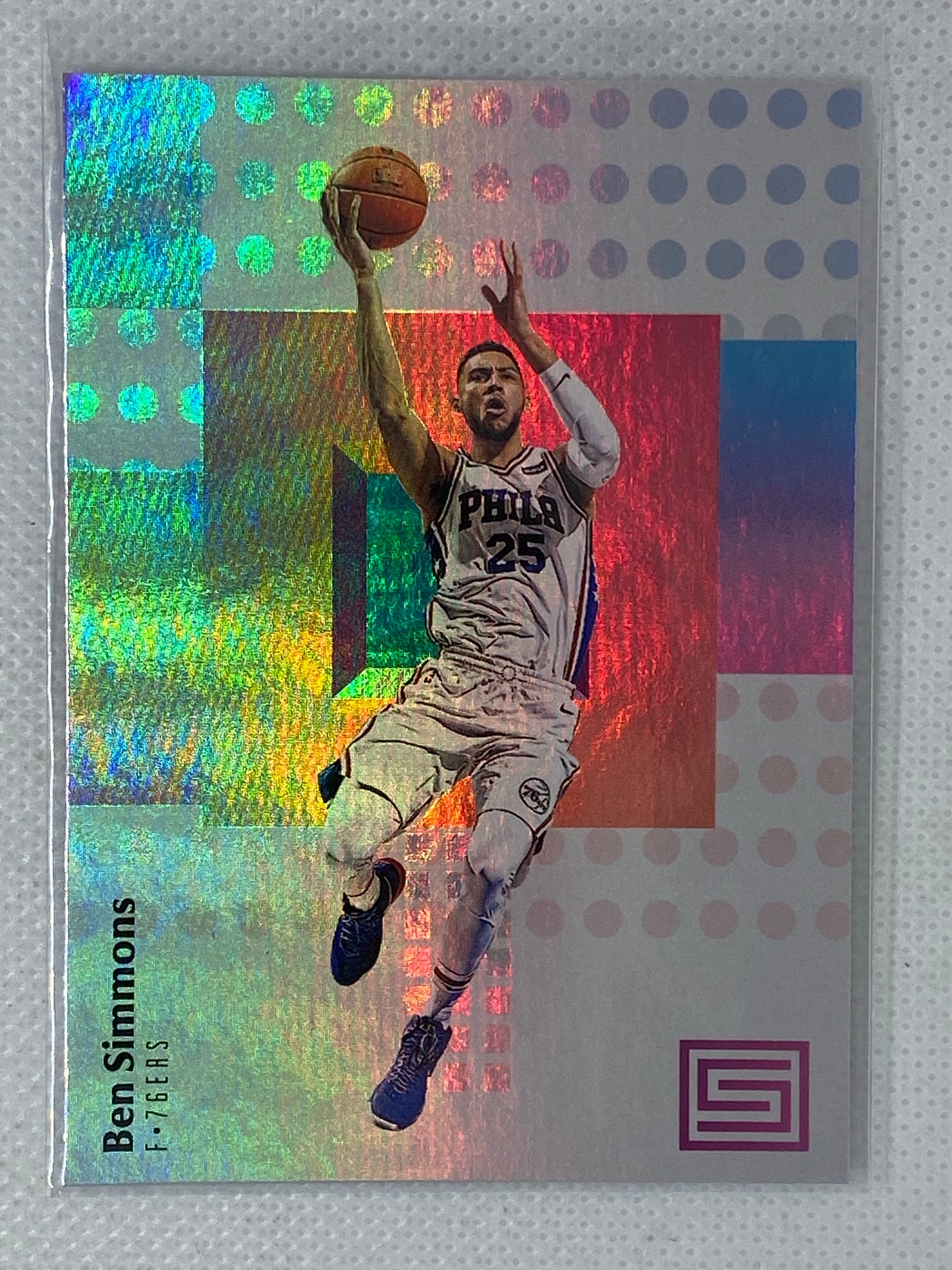 2017-18 Panini Status #14 Ben Simmons card, Philadelphia 76ers