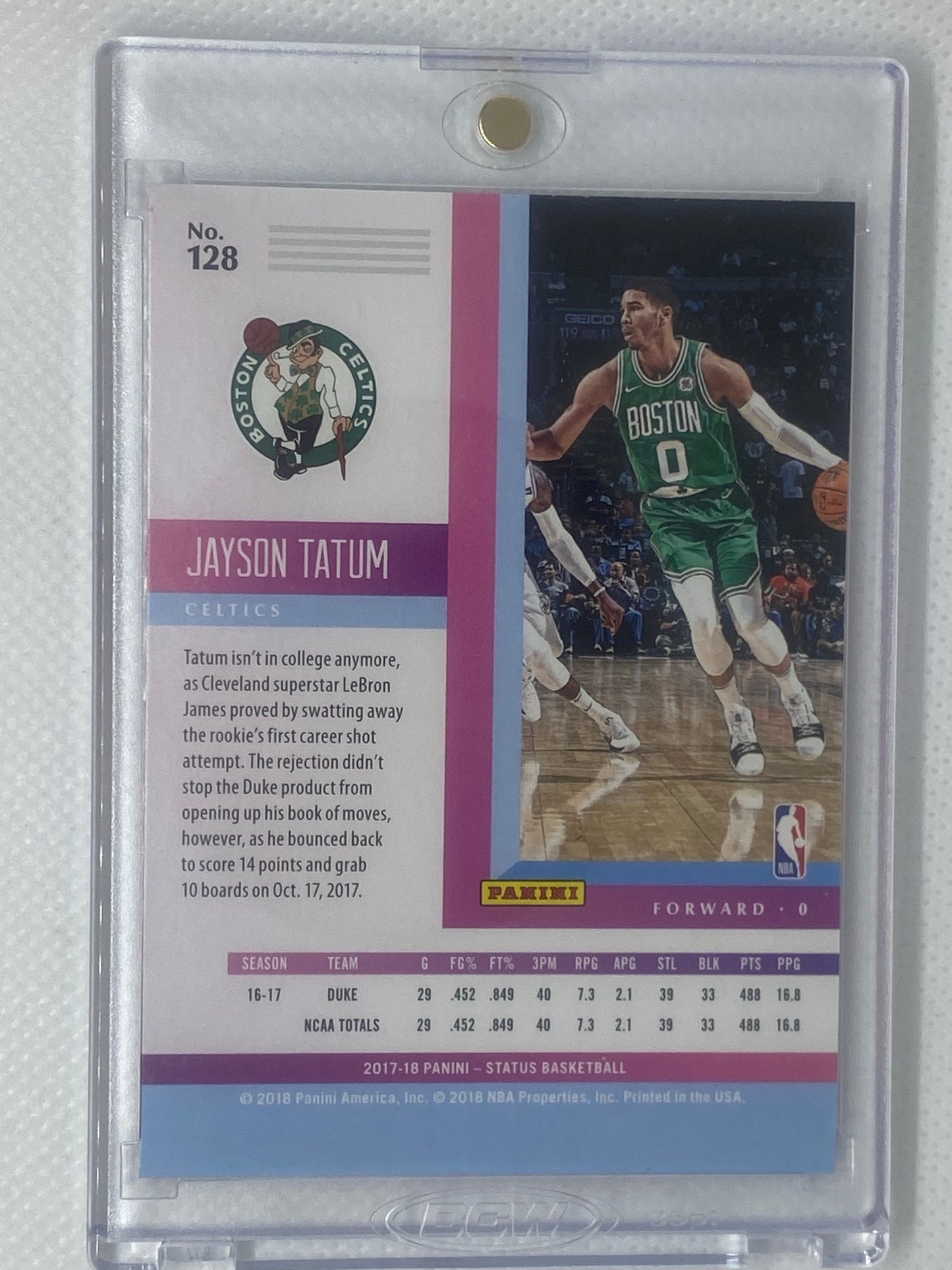 2017-18 Panini Status Jayson Tatum Orange Parallel RC Rookie - #148 SP