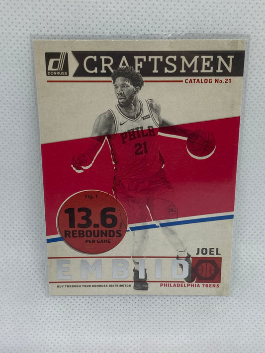 2019-20 Panini Donruss Basketball Craftsman #12 Joel Embiid